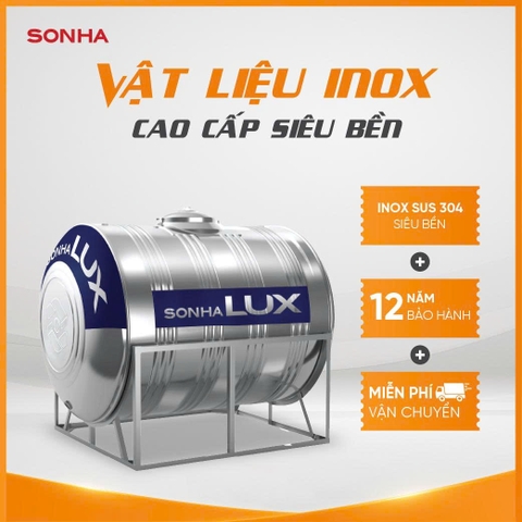 Bồn Inox Sơn Hà LUX ngang 500F720
