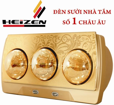 ĐÈN SƯỞI NHÀ TẮM HEIZEN 3 BÓNG VÀNG HE3B