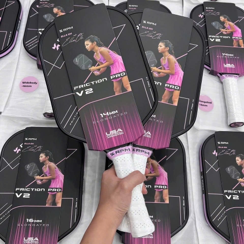 Vợt Pickleball RPM V2 Ella Oh Pink Elongated 16MM