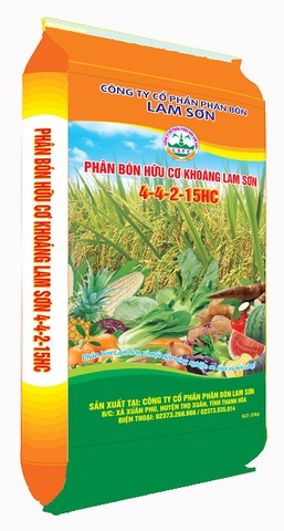 Phân bón hữu cơ khoáng Lam Sơn 4-4-2-15HC