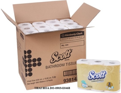 Giấy vệ sinh 3 lớp cuộn nhỏ  SCOTT mã 93814