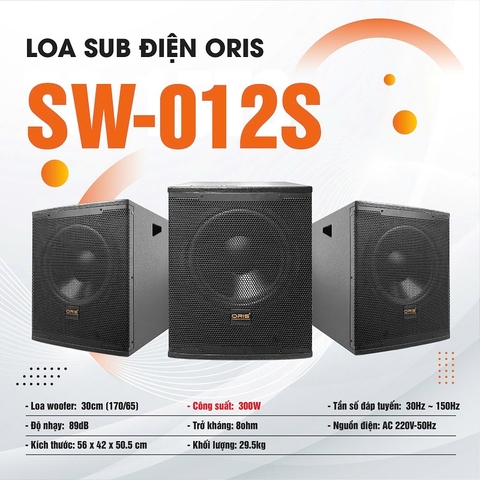 LOA SUB ĐIỆN 30 ORIS SW-012S – BASS 30 CHO ÂM TRẦM MẠNH MẼ