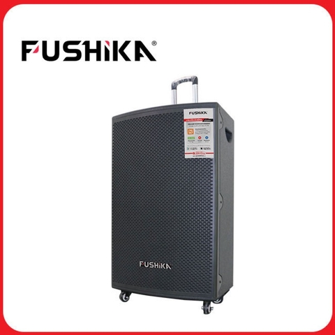 Loa kéo di động FUSHIKA PK-03, tích hợp Karaoke Offline - Bass loa 4 tấc, vỏ gỗ cao cấp - sang trọng