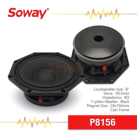 Loa bass rời 20cm 2 tấc từ 156 coil 51 Soway P8156, 250W