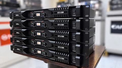 Cục Đẩy Công Suất CAF CF 2.1200 1200W 2 Kênh 1U Siêu Mỏng
