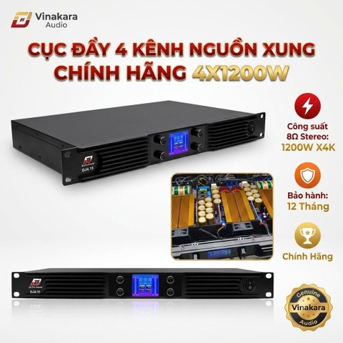 Cục Đẩy Công Suất DJ Pro Sound DJ4.15 4 Kênh 1200W/Kênh Nguồn Xung 1U Chính Hãng