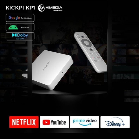 TV BOX HIMEDIA KICKPI KP1 Ram 2G/ Rom 32G - Android TV 11 và NETFLIX Chính Chủ
