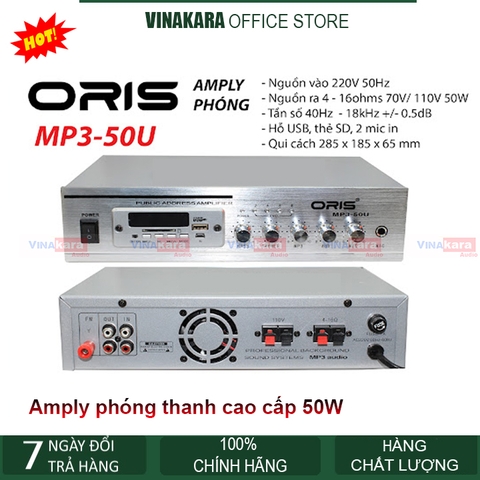Amply Oris MP3- 50U công suất 50W