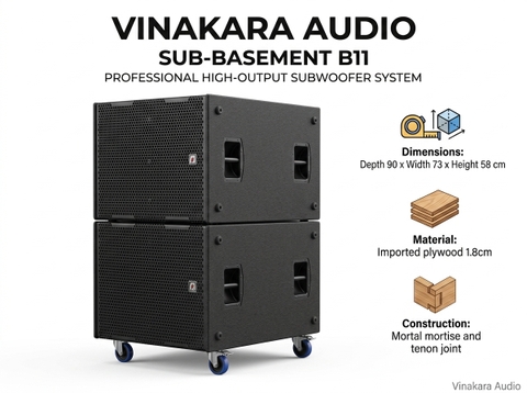 Sub Hầm 50 Đơn B11 Sơn Nhựa – Thùng Sub Bass 50 Chuyên Sân Khấu, Âm Trầm Uy Lực