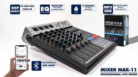 Bàn trộn tín hiệu Mixer Max 11 (6 kênh)