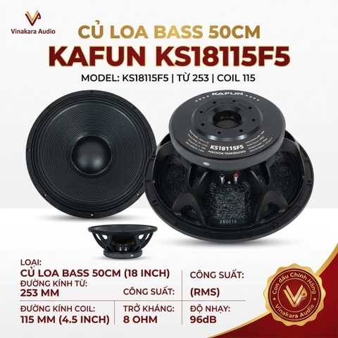 Loa bass rời KAFUN KS18115F5 – Công Suất 2400W, Bass Sub Uy Lực Cho Sân Khấu & Karaoke