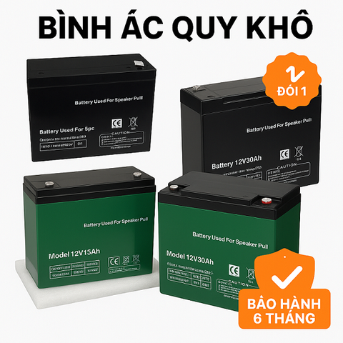 Bình điện 12V BD12LK Ắc Quy 12V7 – 12v10 - 12v14 - 12v20 - 12v24 - 12V30 Ah  - cho loa kéo - phiên bản