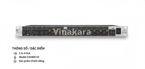 Bộ Crossover Behringer 2 in 4 out CX3400 V2 chính hãng