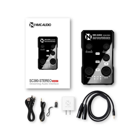Box Livestream NMC Audio SC380 V2 Stereo 24bit, XLR TRS, Chống Nhiễu ANC, Preamplifier