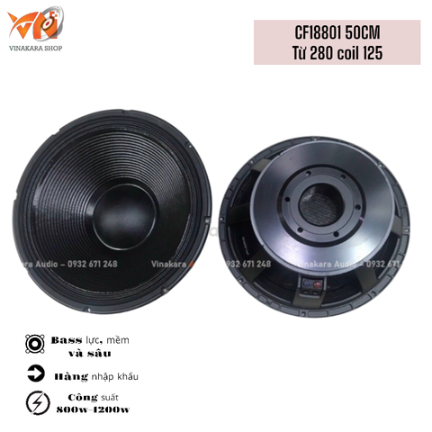 Củ loa Bass RCF 50cm 5 tấc (Từ 280 coil 125) CF18801