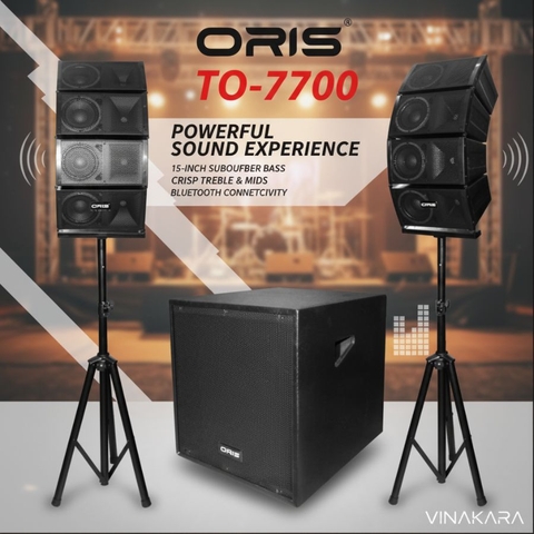 COMBO DÀN KARAOKE SÂN KHẤU ORIS TO-7700, 1500W