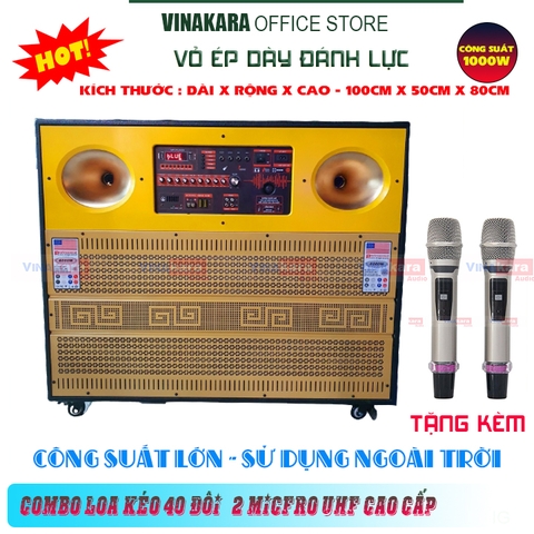 Combo loa kéo 4 tấc đôi CB4TDLK (KT19X38)