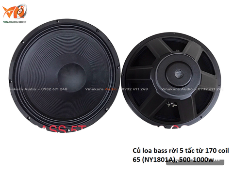 Củ loa bass rời 5 tấc từ 170 coil 65 (NY1801A), 500-1000w