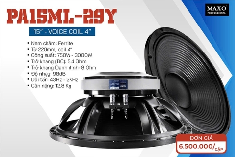 Củ loa bass rời 50 5 tấc MAXO từ 220 coil 100, PA1SML-29Y