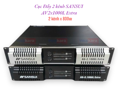 Cục đẩy 2 kênh SANSUI AV2x1000L Extra , 32 sò, 1000Wx2CH, hàng nhập khẩu