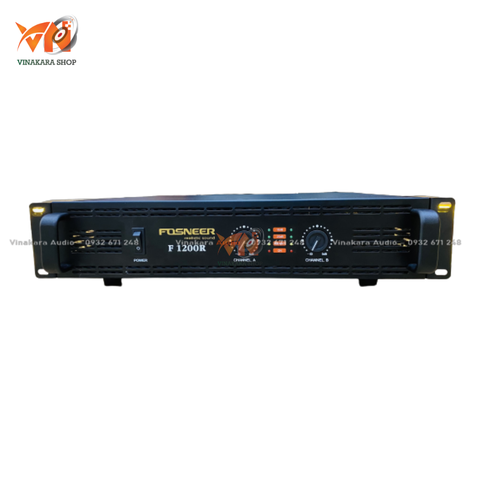 Cục đẩy công suất 2 kênh Fosneer F1200R, 32 sò nguồn xuyến, 800wx 2 kênh