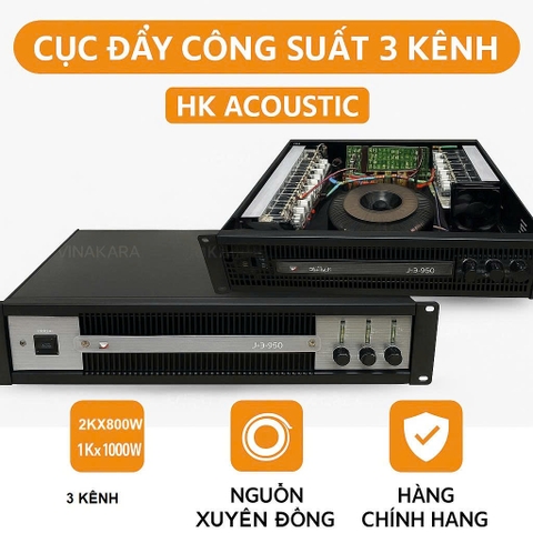 Cục đẩy công suất 3 Kênh HK Acoustic J-3950