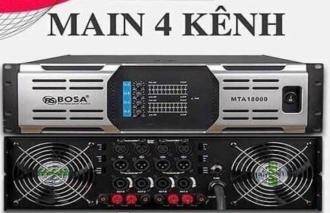 Cục đẩy công suất 4 kênh Bosa MTA18000, 4x1300w 8ohm