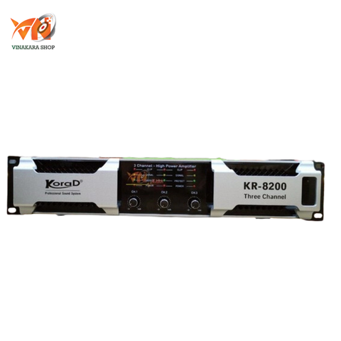 Cục đẩy công suất 3 kênh KoraD KR-8200 (3 kênh) 36 sò, 800w/1 kênh
