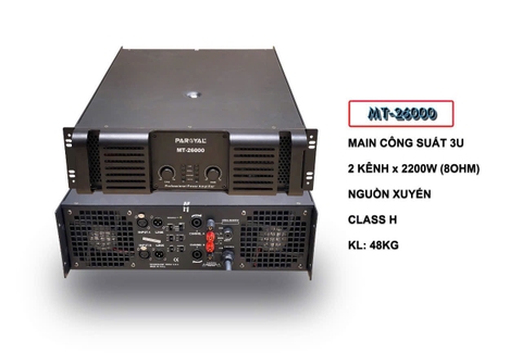 Cục đẩy công suất PAROYAL 2 kênh, MT-26000