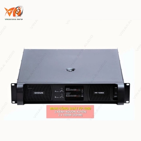 Cục đẩy công suất 2 kênh Shidun  FP-1050, 2 kênh, nguồn xuyến, 2x1000w, bh 12 tháng