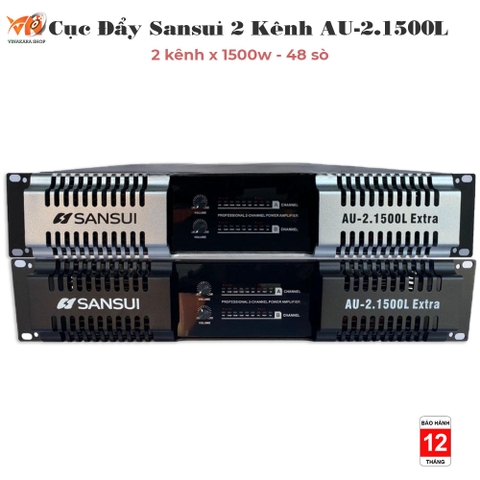 Cục đẩy Sansui 2 kênh AU-2.1500L, 1500w x 2 kênh, 48 sò
