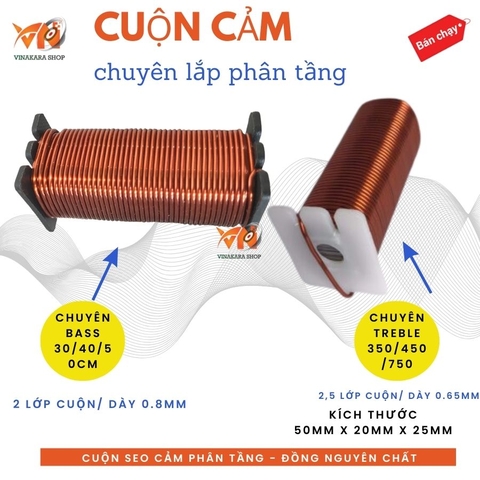 Cuộn cảm seo đồng chuyên phân tầng dành cho loa bass, treble