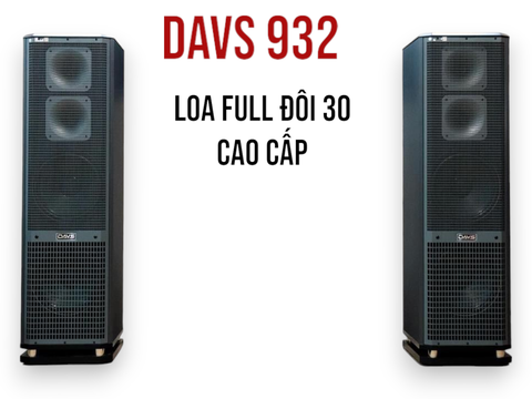 Loa karaoke bass 30 3 tấc đôi DAVS 932, 500w chính hãng