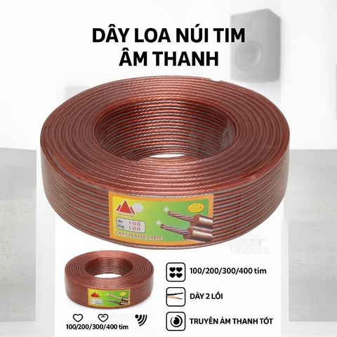 Dây loa Núi tím âm thanh cho loa 100 tim - 200 tim - 300 tim - 400 tim - 500 tim