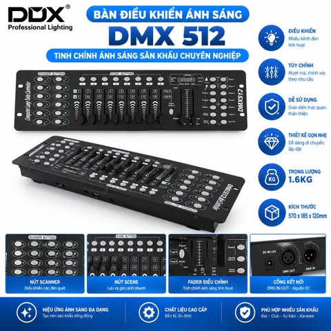 Bàn điều khiển ánh sáng DMX512