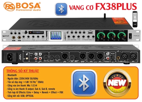 VANG CƠ BOSA FX38P PLUS - BLUETOOTH, ECHO, REVERB, DELAY, FBX
