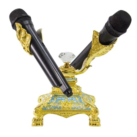 Kệ giá để micro cao cấp, xoay 360, trưng bày sang trọng GM02