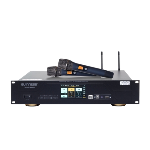 Amply 3 In 1 GUINNESS ADM-6350 – Công Suất 350W, Kèm 2 Micro Không Dây