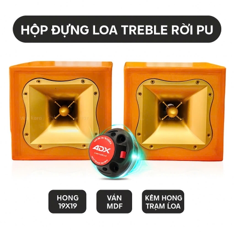 Hộp đựng loa treble rời, họng KT 19X19cm, 450