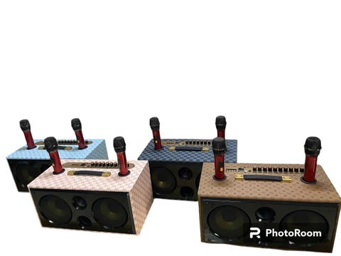 Loa xách tay 2 Bass 16, 300w, 2 Micro UHF F216-LR