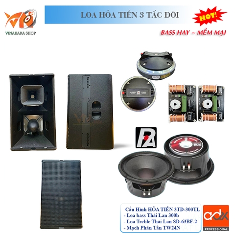 Loa Hỏa Tiễn 30 3 Tấc Đôi, Bass Bm30b 30cm X 2, Treble Sd-63bf-2, Ht1230b-63