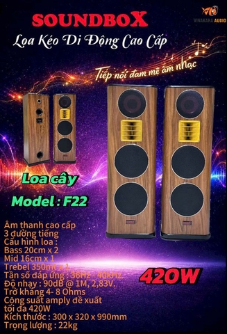 Loa cây cao cấp 3 đường tiếng Soundbox F22