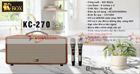 Loa xách tay KCBOX KC270, Công suất 300w
