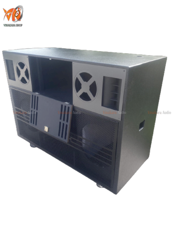Vỏ loa kéo điện 3 bass, 2 bass 4 Tấc, 1 sub 5 tấc, 2 loa trung VLK3B-LT