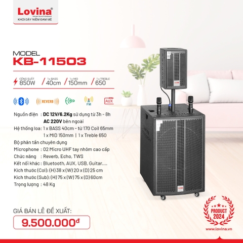 Loa Kéo Cột Lovina 11503 (Bass 40 + full)
