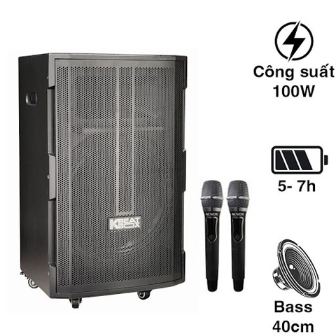 LOA KÉO DI ĐỘNG ACNOS CB391G, BASS 40CM, PIN 5-7H