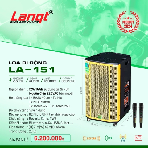 Loa kéo di động Lanqt LA-151