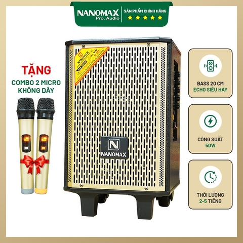 Loa Karaoke Mini Nanomax S-8C, Bass 20cm Công Suất 50w