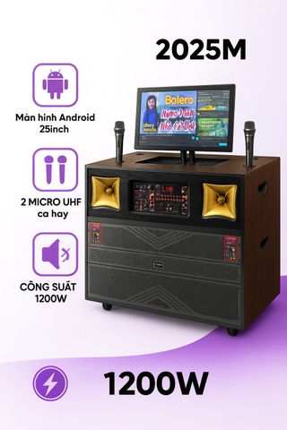 Loa kéo màn hình di động soundbox kèm màn hình , 2025M, Màn hình android 25inch