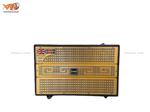 Loa xách tay 25 đôi + 1 treble + 1 trung, 500w, 2 micro UHF ADXT225 - PRO